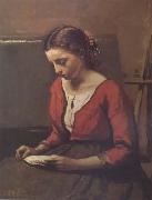 La liseuse (mk11) Jean Baptiste Camille  Corot